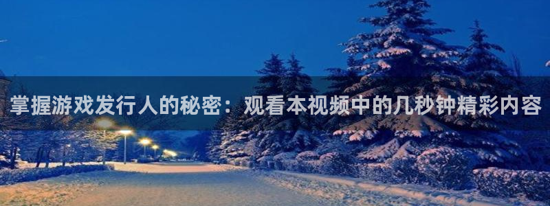 新航娱乐公司扣费流程详解视频：掌握游戏发行人的秘密：观看本视频中的几秒钟精彩内容