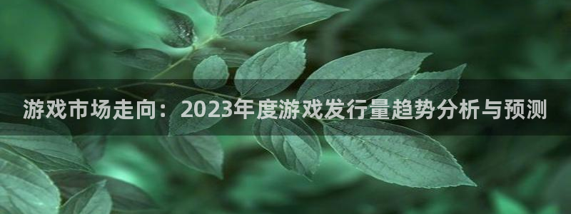 新航娱乐雀7IIII2联他是：游戏市场走向：2023年度游戏发行量趋势分析与预测
